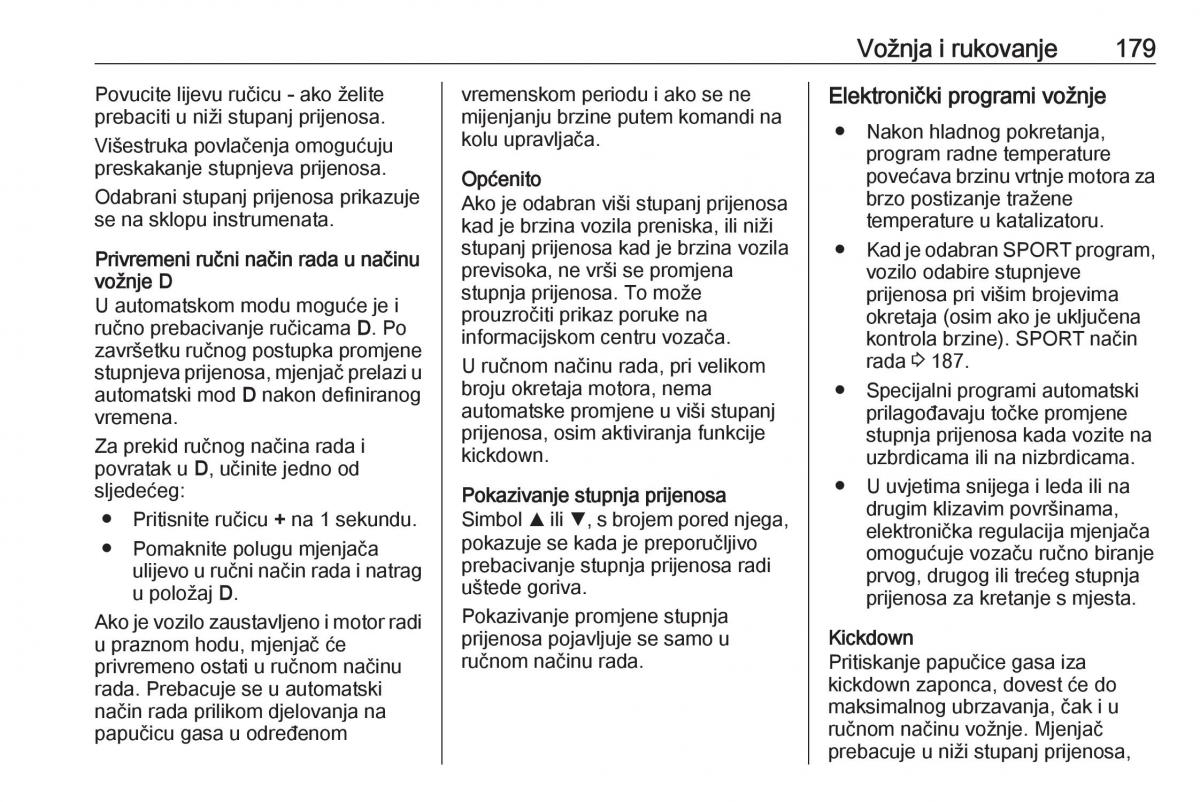 Opel Insignia B vlasnicko uputstvo / page 181