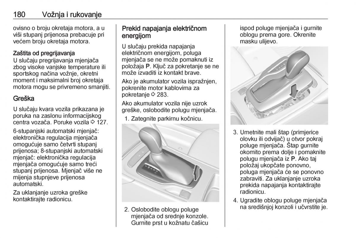 Opel Insignia B vlasnicko uputstvo / page 182