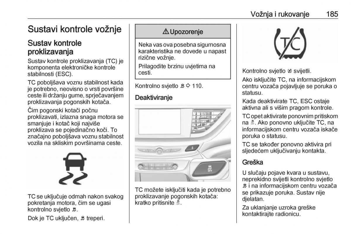 Opel Insignia B vlasnicko uputstvo / page 187