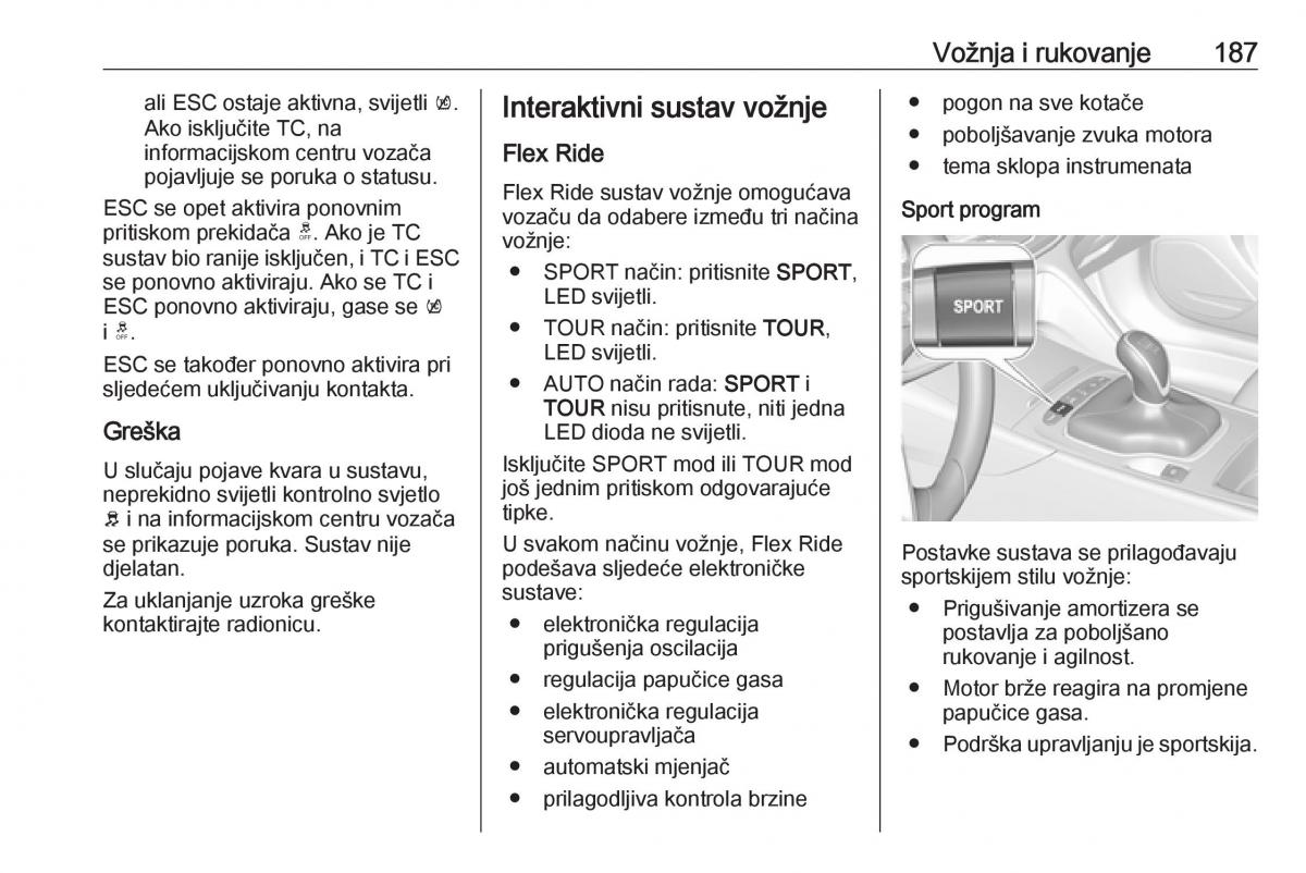 Opel Insignia B vlasnicko uputstvo / page 189