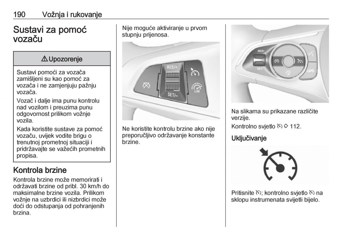 Opel Insignia B vlasnicko uputstvo / page 192