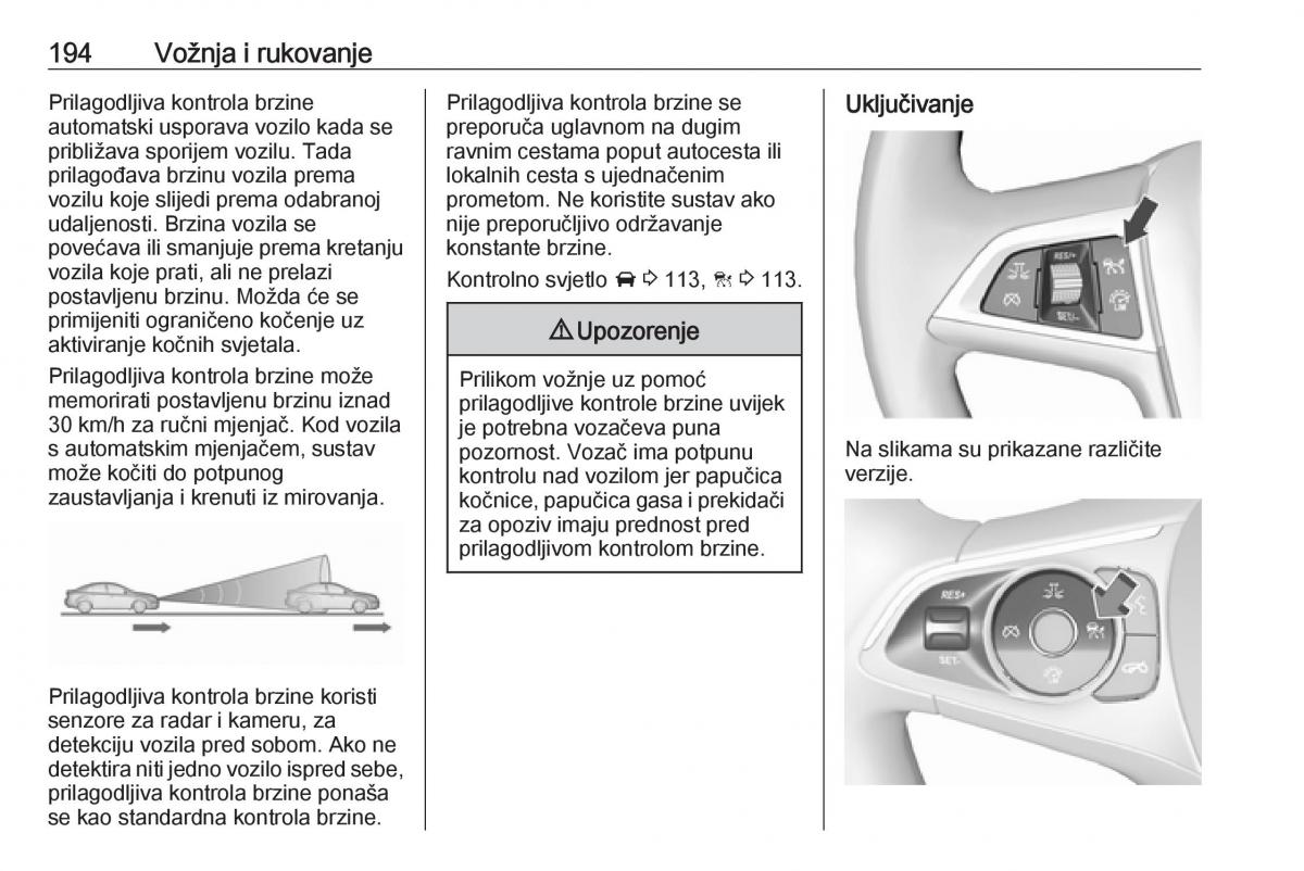 Opel Insignia B vlasnicko uputstvo / page 196