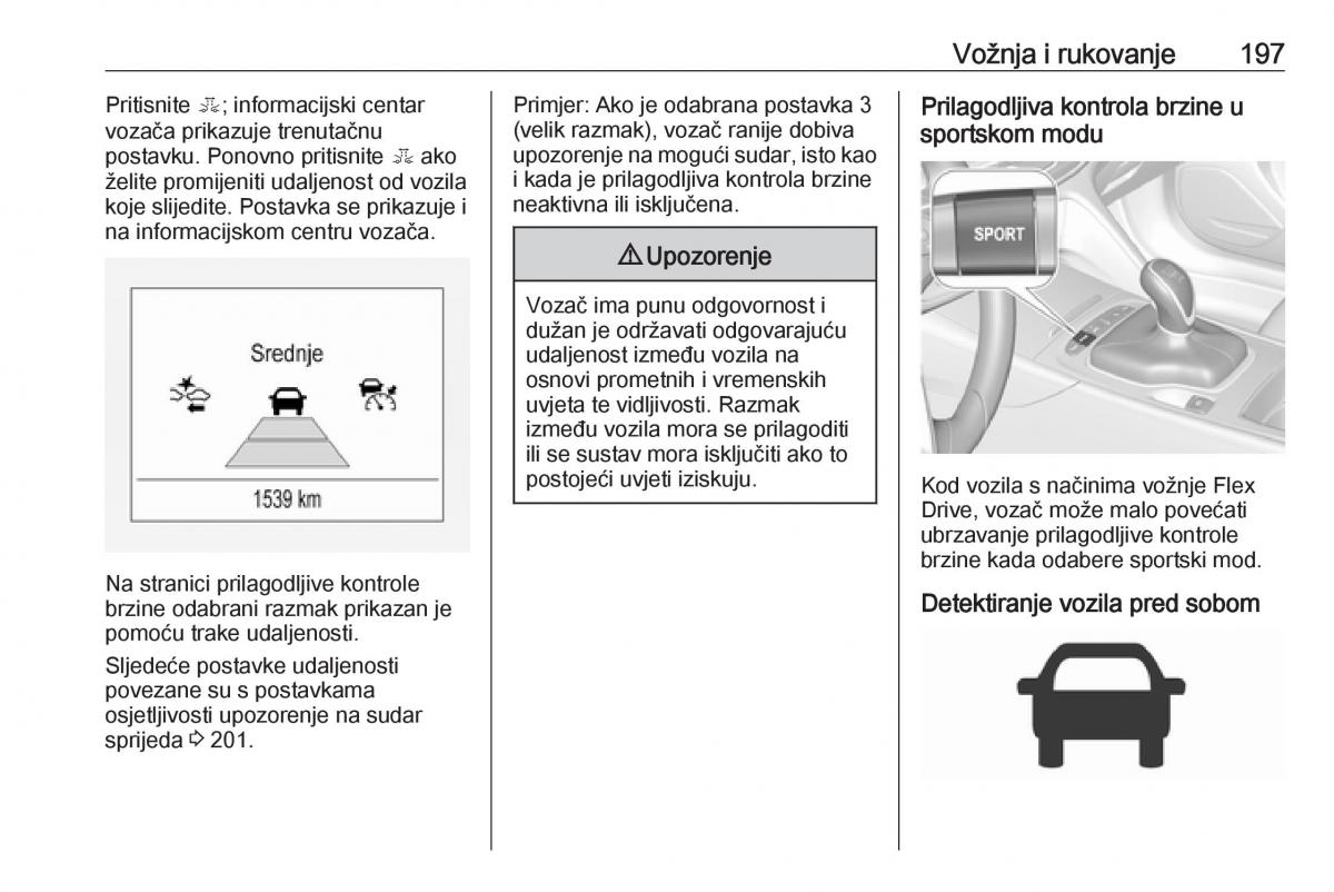 Opel Insignia B vlasnicko uputstvo / page 199