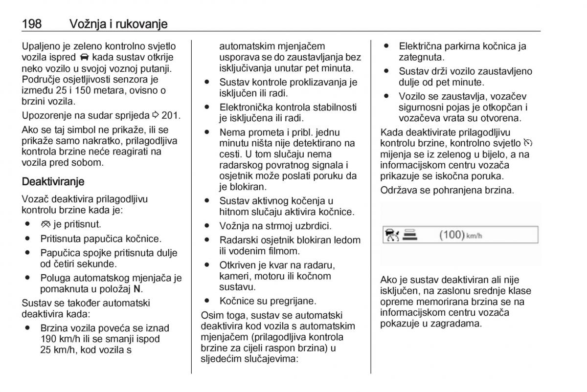 Opel Insignia B vlasnicko uputstvo / page 200