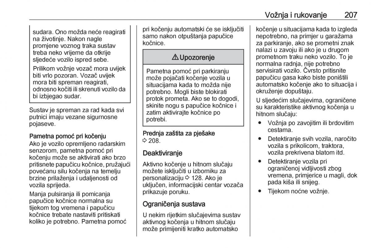 Opel Insignia B vlasnicko uputstvo / page 209