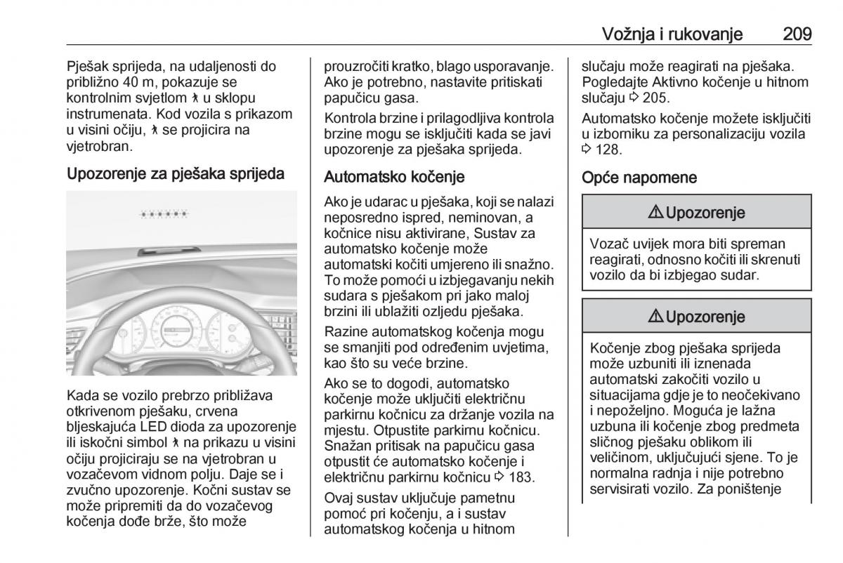 Opel Insignia B vlasnicko uputstvo / page 211