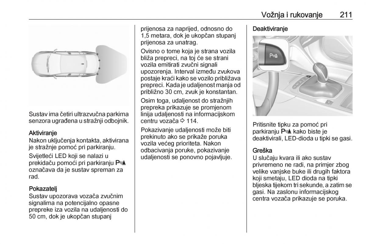 Opel Insignia B vlasnicko uputstvo / page 213