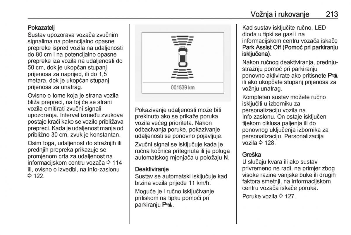 Opel Insignia B vlasnicko uputstvo / page 215