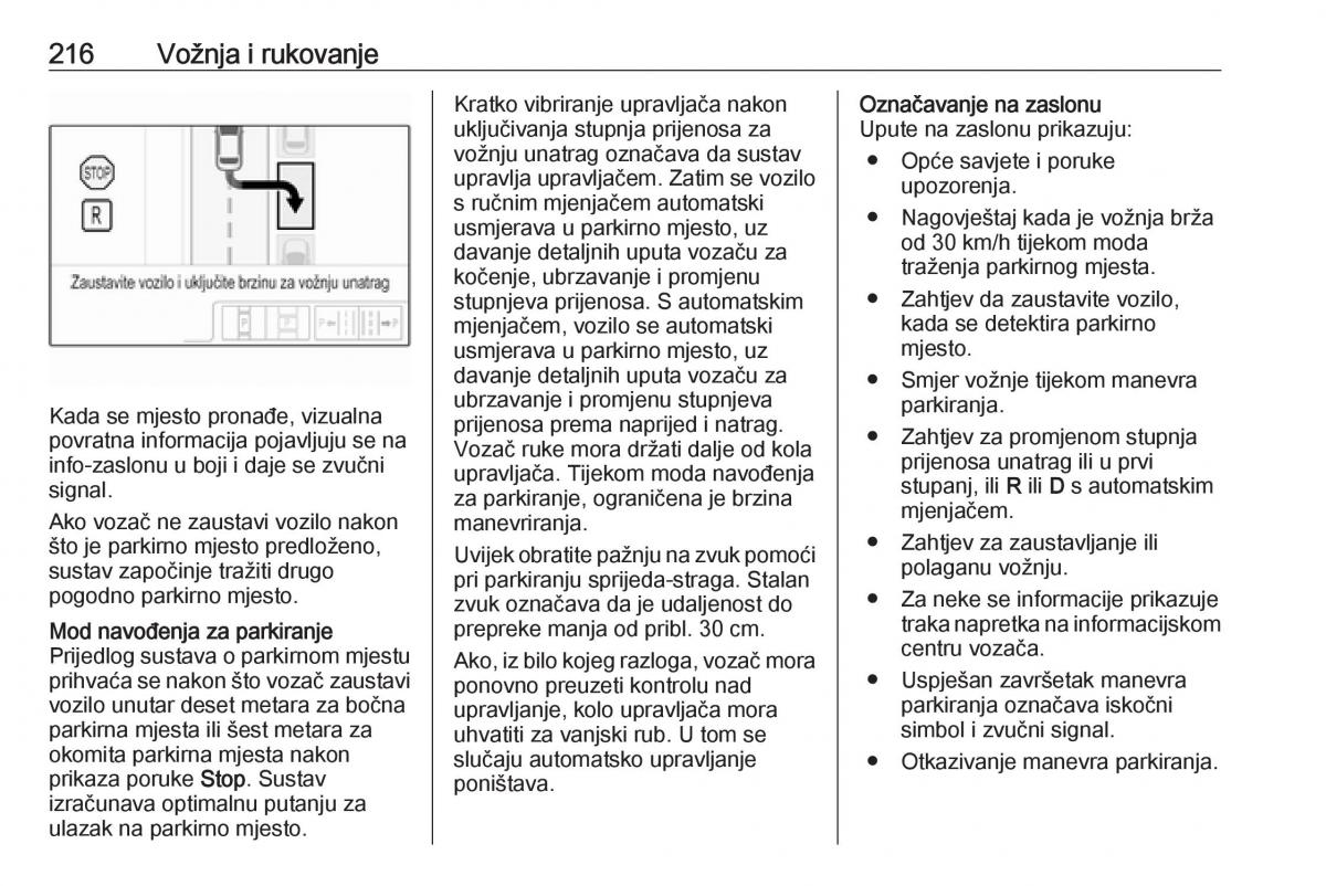 Opel Insignia B vlasnicko uputstvo / page 218