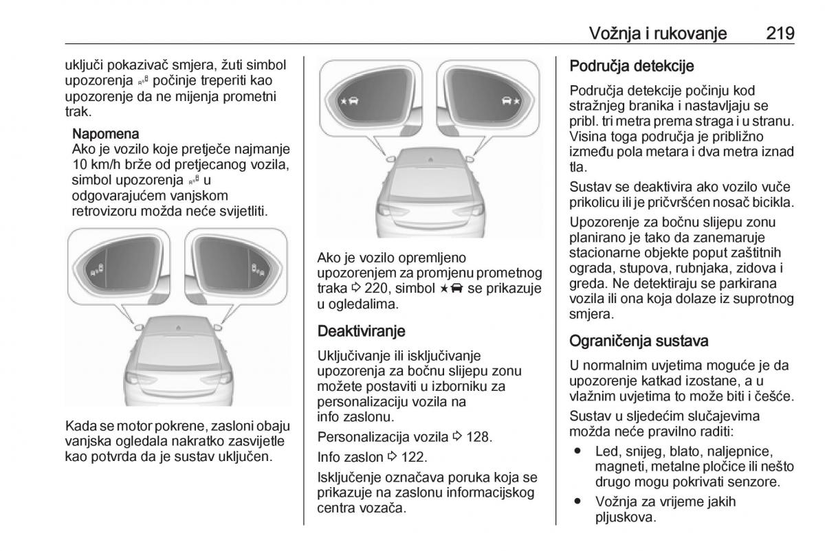 Opel Insignia B vlasnicko uputstvo / page 221