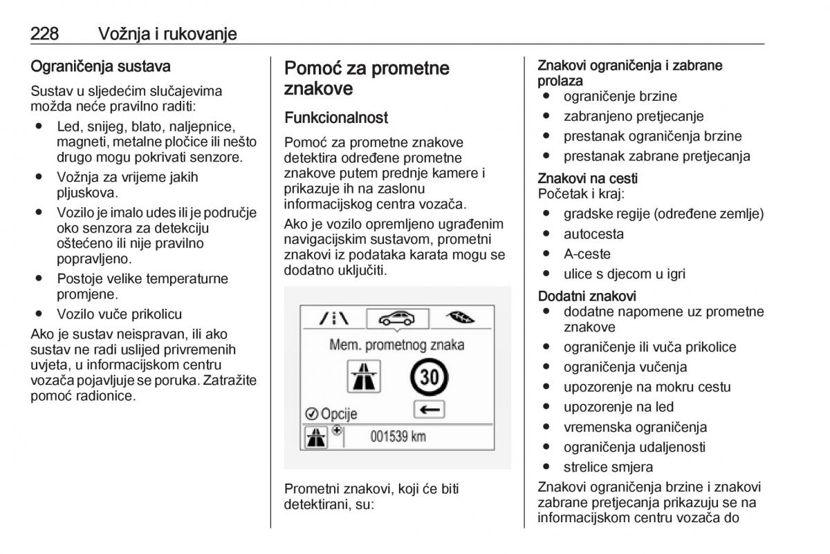 Opel Insignia B vlasnicko uputstvo / page 230