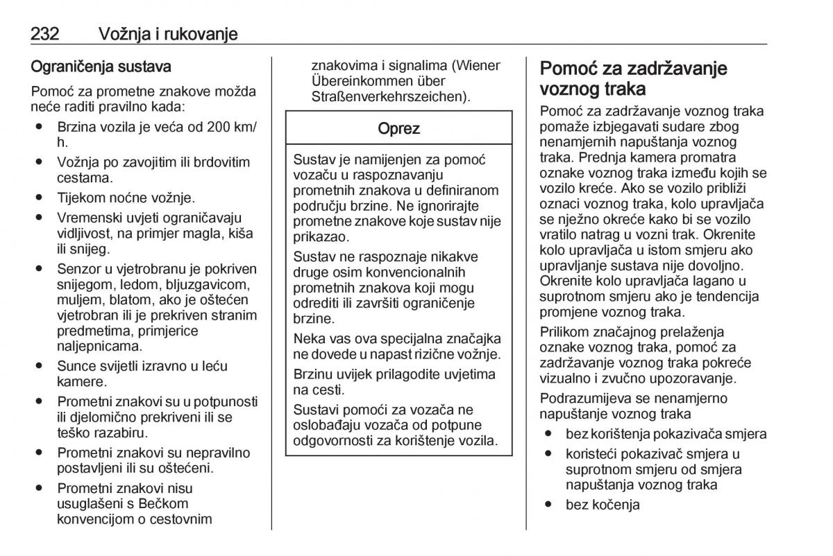 Opel Insignia B vlasnicko uputstvo / page 234