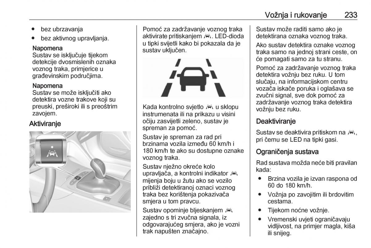 Opel Insignia B vlasnicko uputstvo / page 235