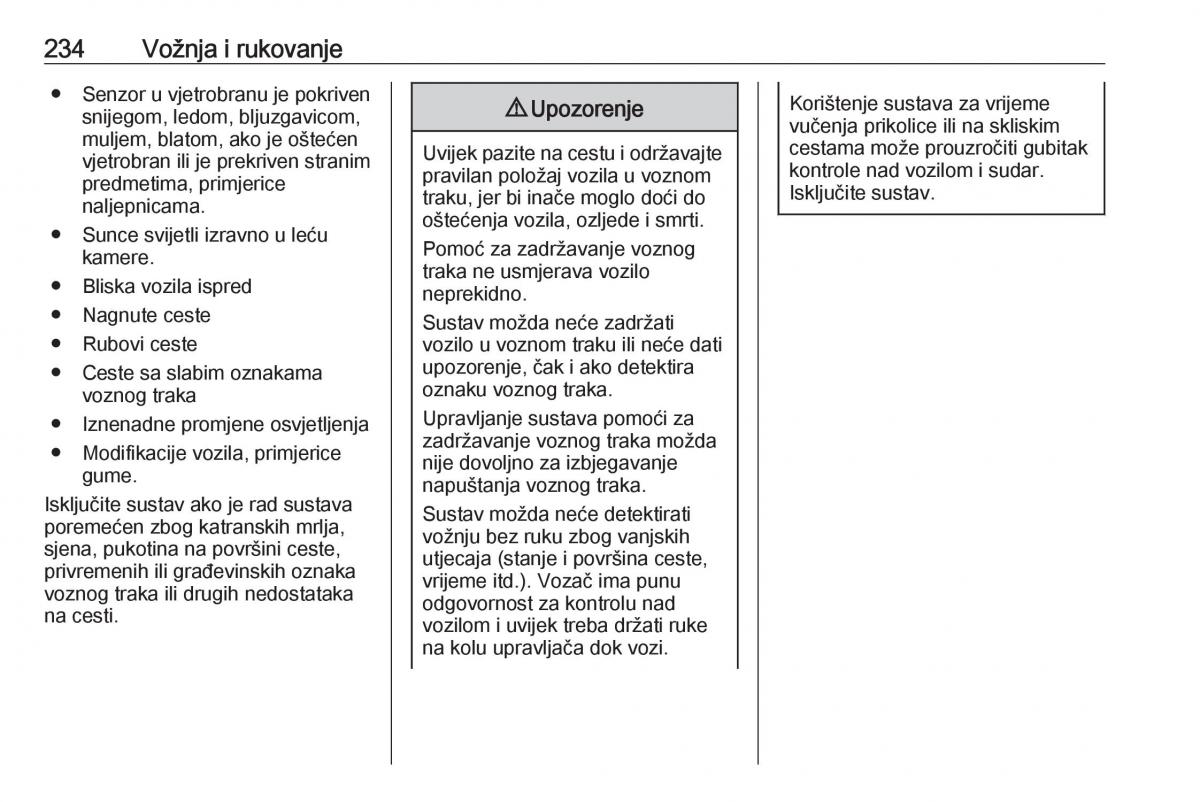 Opel Insignia B vlasnicko uputstvo / page 236