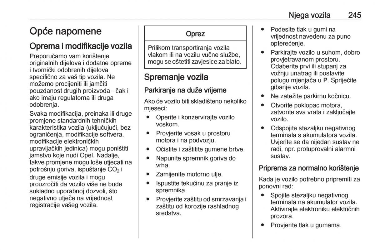 Opel Insignia B vlasnicko uputstvo / page 247