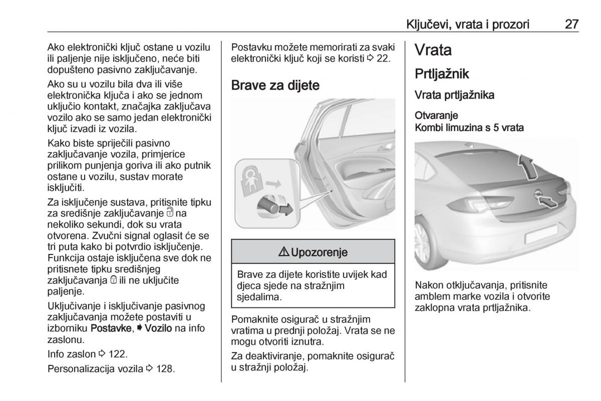 Opel Insignia B vlasnicko uputstvo / page 29