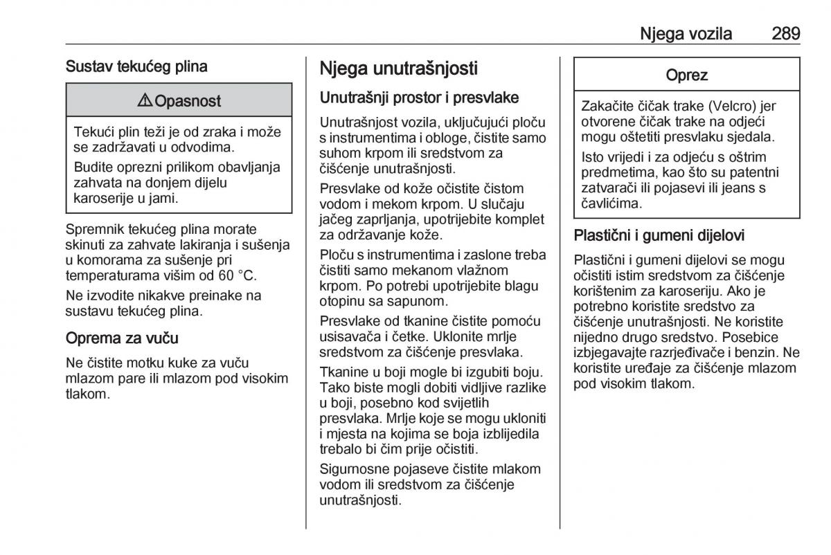 Opel Insignia B vlasnicko uputstvo / page 291