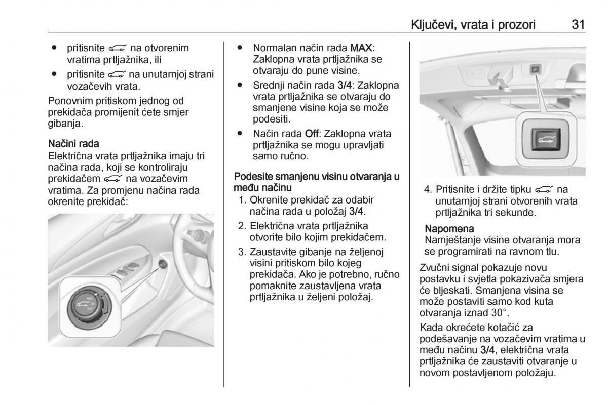 Opel Insignia B vlasnicko uputstvo / page 33