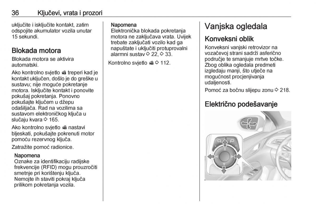 Opel Insignia B vlasnicko uputstvo / page 38