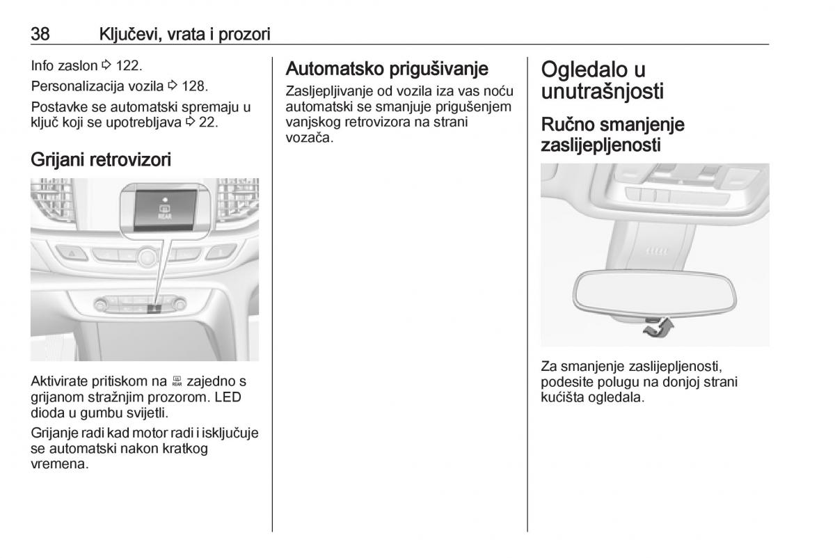 Opel Insignia B vlasnicko uputstvo / page 40