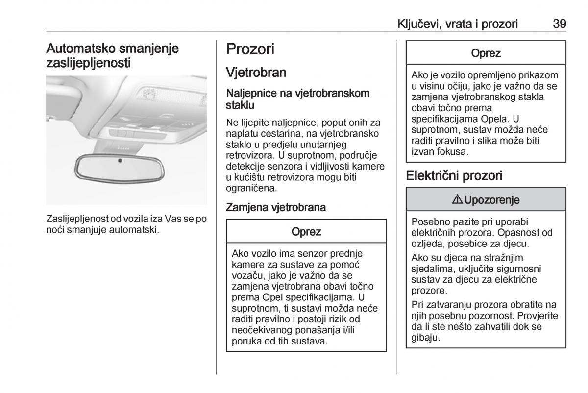 Opel Insignia B vlasnicko uputstvo / page 41