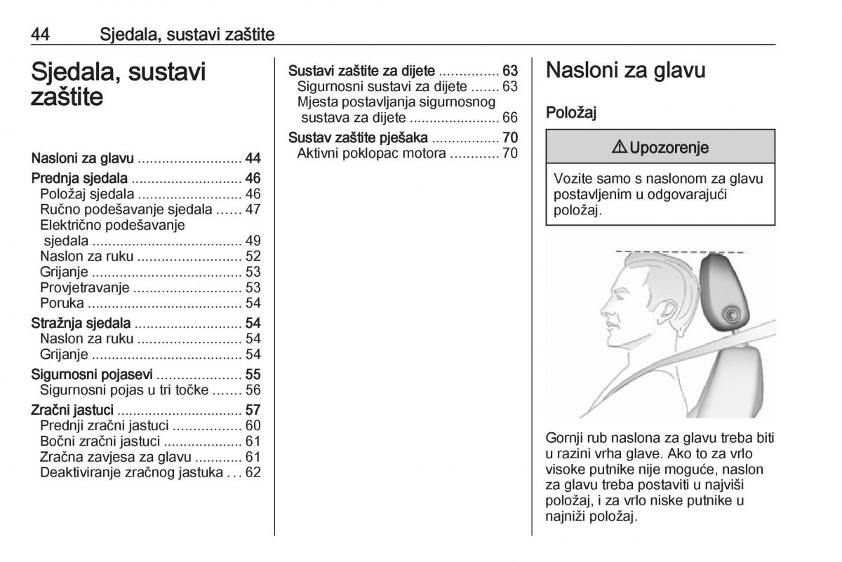 Opel Insignia B vlasnicko uputstvo / page 46