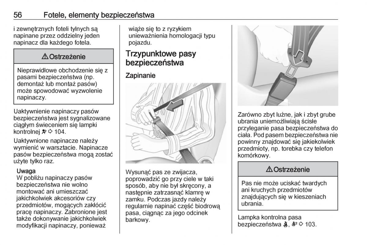 Opel Insignia B instrukcja obslugi / page 58