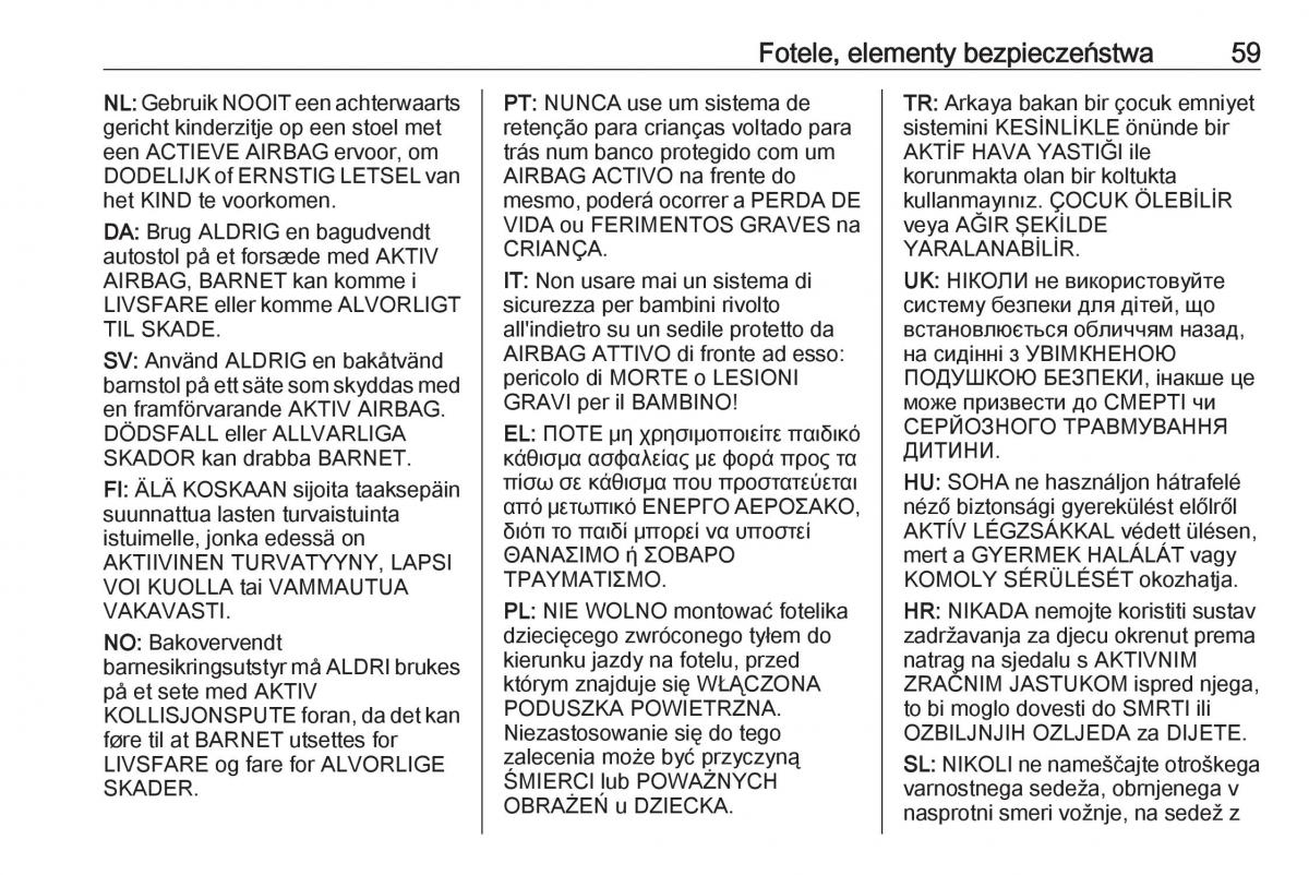 Opel Insignia B instrukcja obslugi / page 61