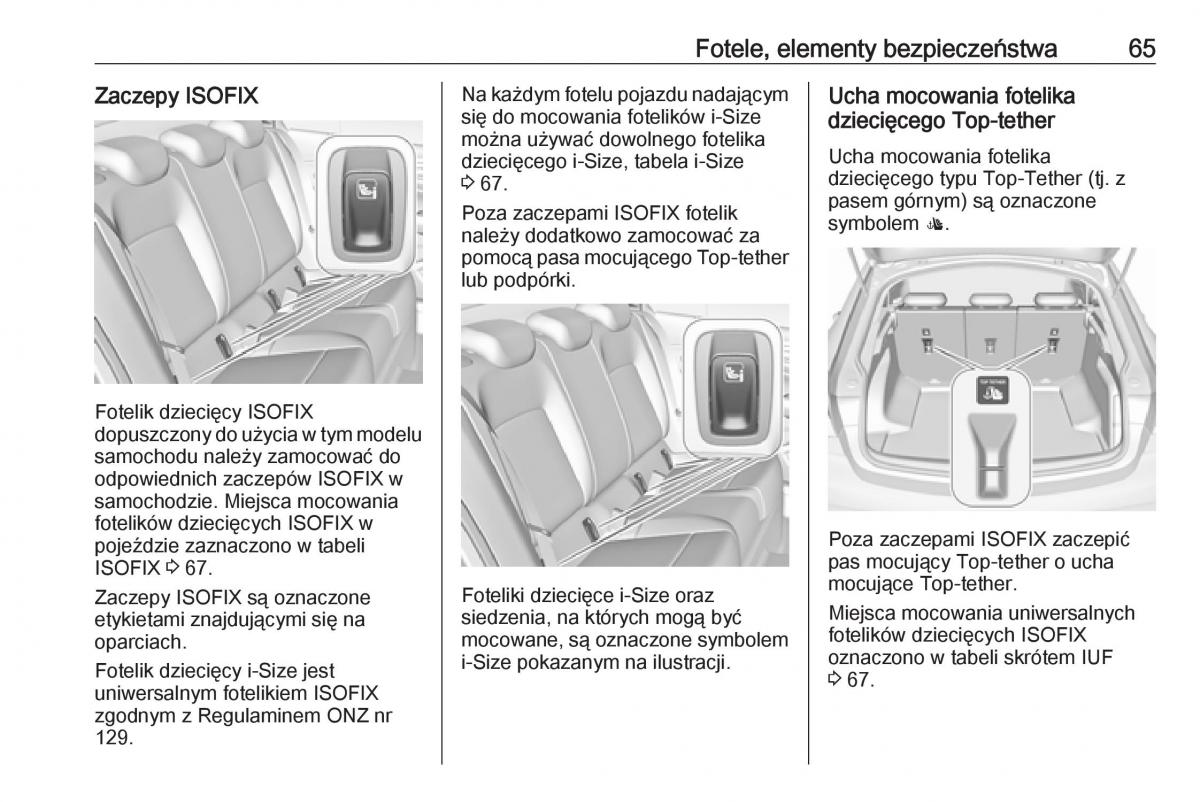 Opel Insignia B instrukcja obslugi / page 67