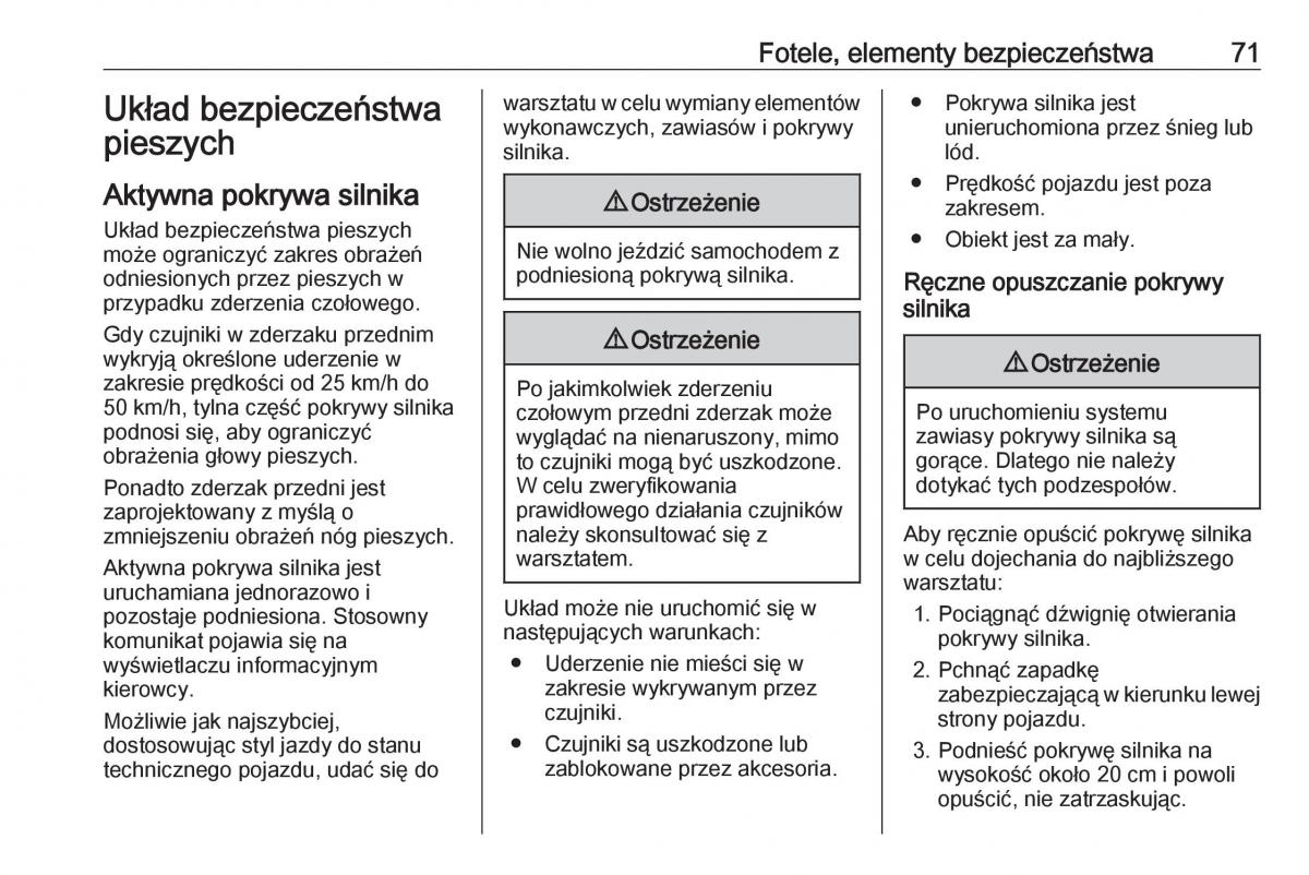 Opel Insignia B instrukcja obslugi / page 73