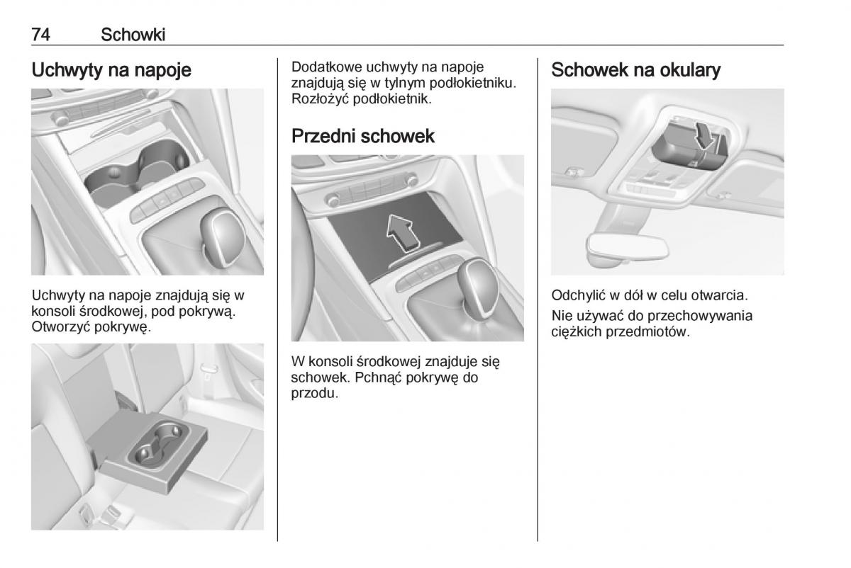 Opel Insignia B instrukcja obslugi / page 76