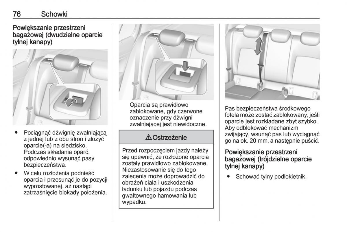 Opel Insignia B instrukcja obslugi / page 78