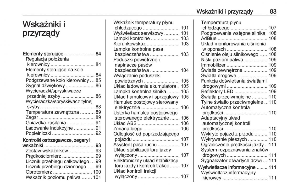 Opel Insignia B instrukcja obslugi / page 85