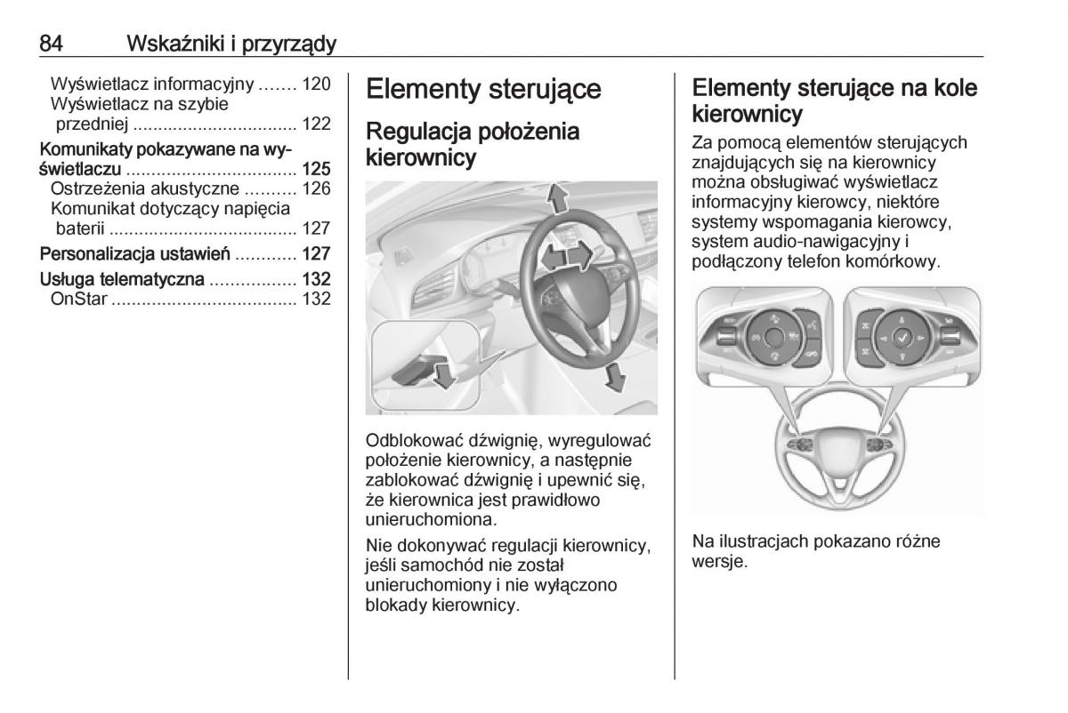 Opel Insignia B instrukcja obslugi / page 86