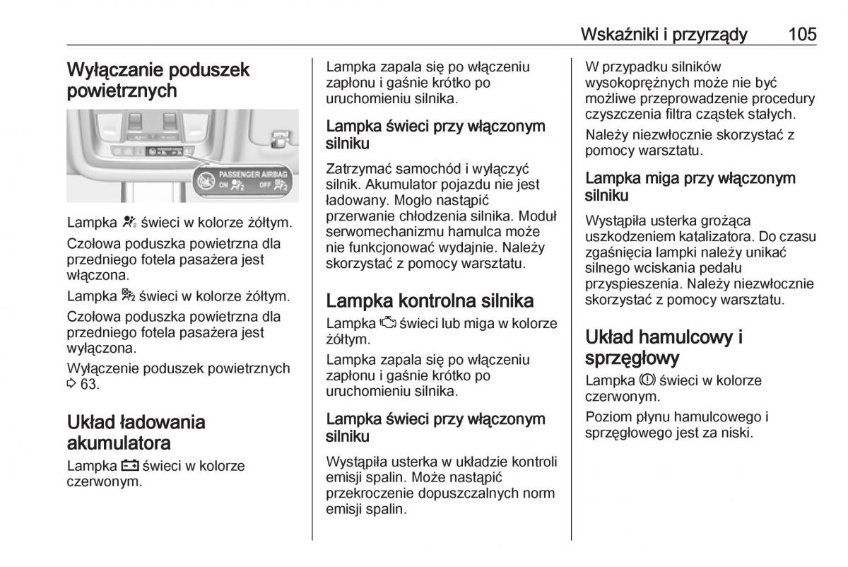 Opel Insignia B instrukcja obslugi / page 107