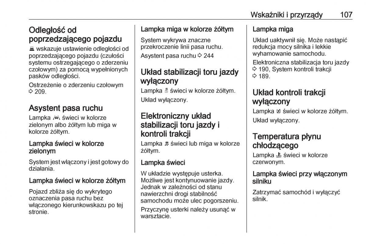 Opel Insignia B instrukcja obslugi / page 109