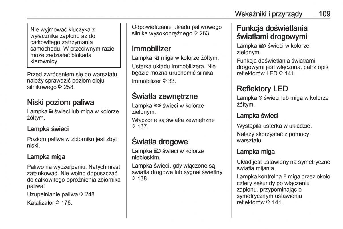 Opel Insignia B instrukcja obslugi / page 111