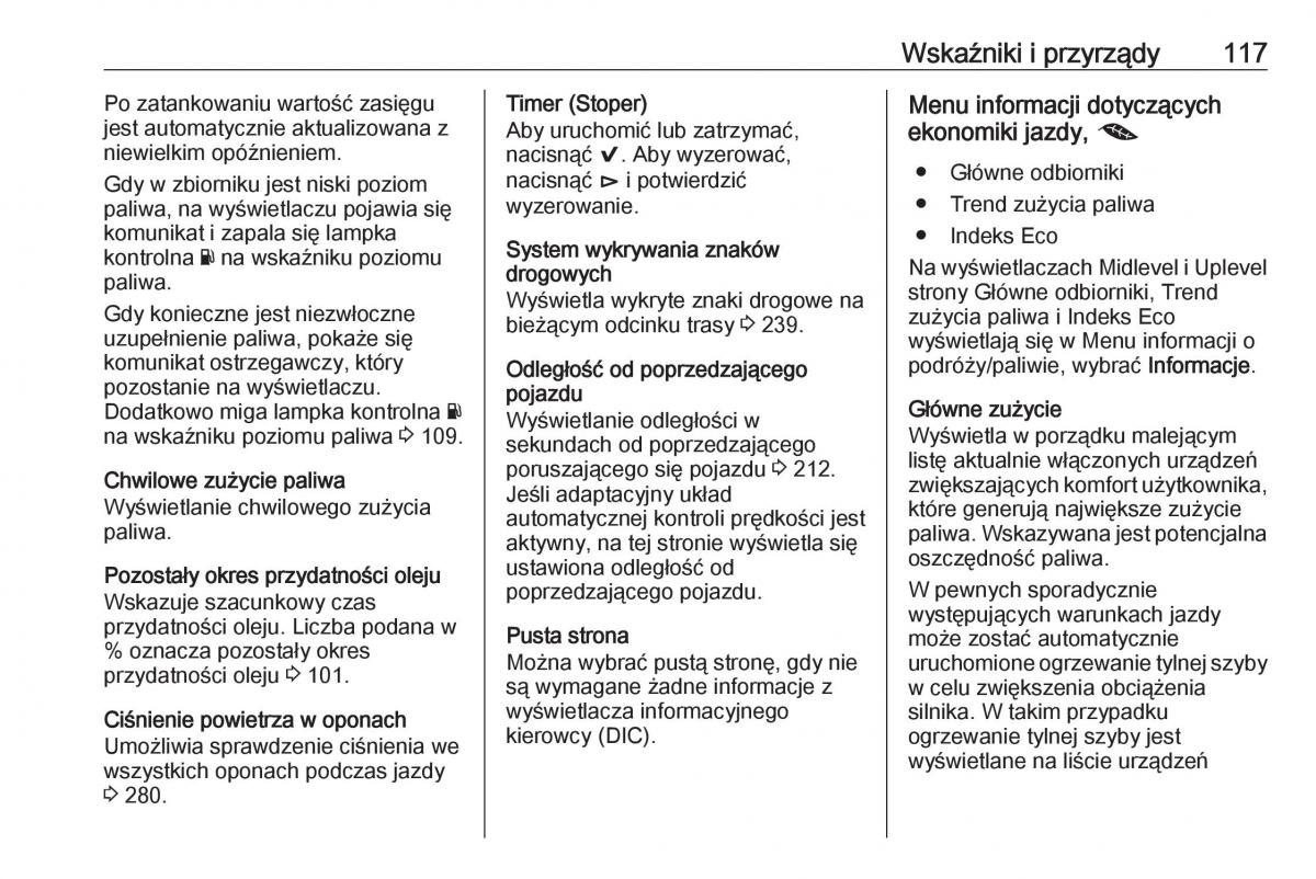 Opel Insignia B instrukcja obslugi / page 119