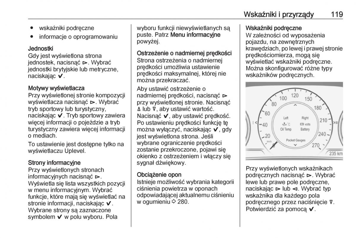 Opel Insignia B instrukcja obslugi / page 121