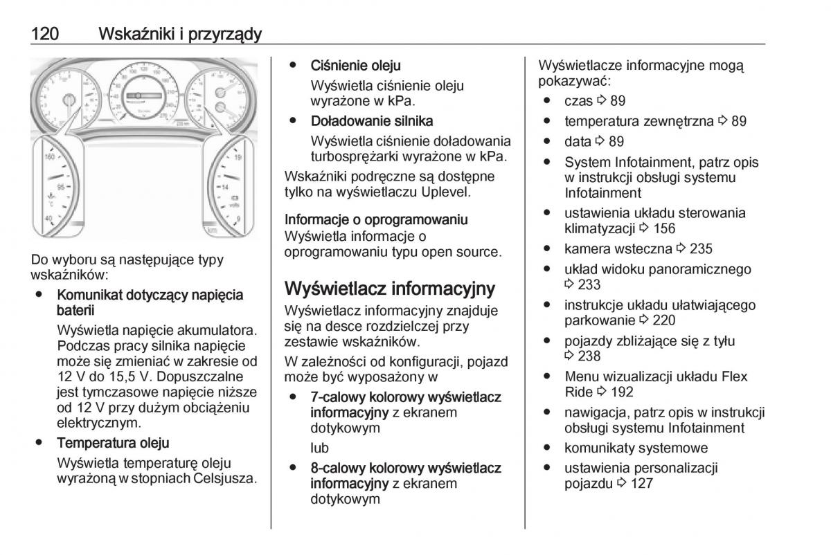 Opel Insignia B instrukcja obslugi / page 122