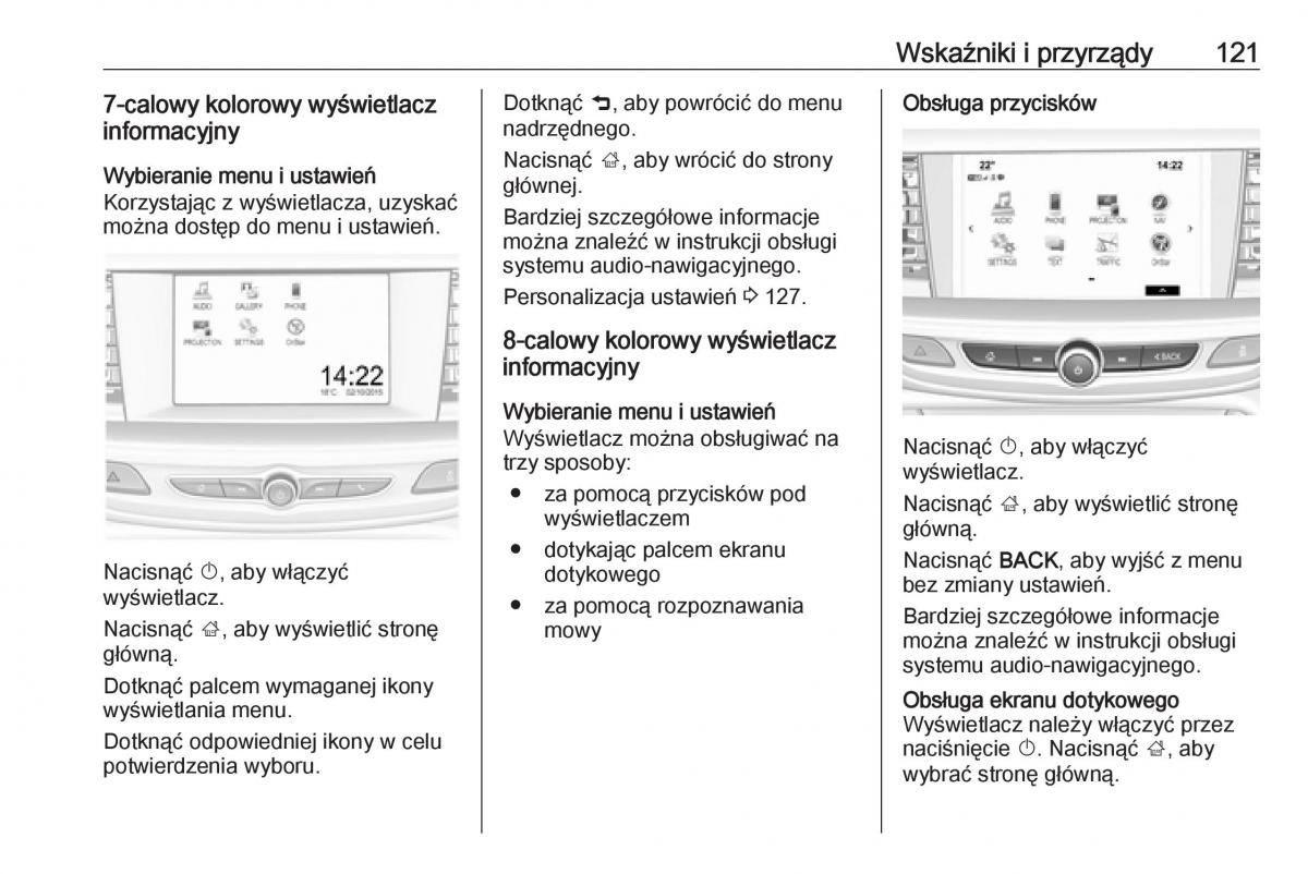 Opel Insignia B instrukcja obslugi / page 123