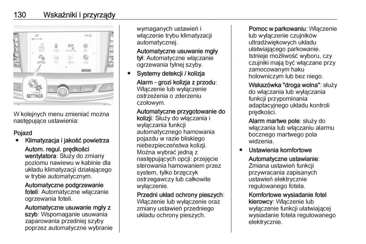 Opel Insignia B instrukcja obslugi / page 132