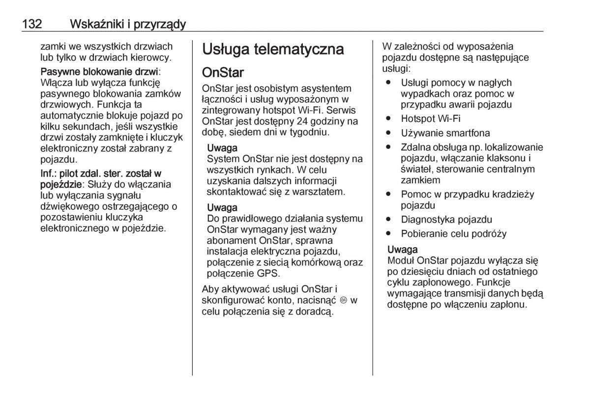 Opel Insignia B instrukcja obslugi / page 134