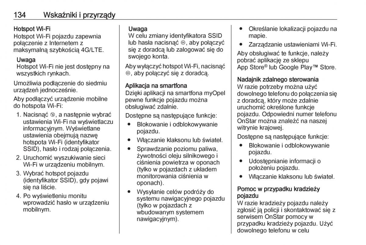 Opel Insignia B instrukcja obslugi / page 136