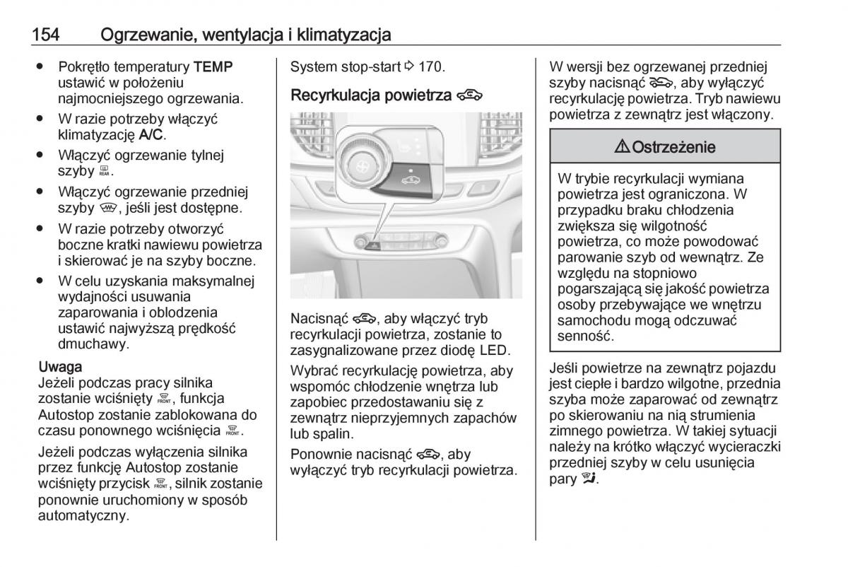 Opel Insignia B instrukcja obslugi / page 156