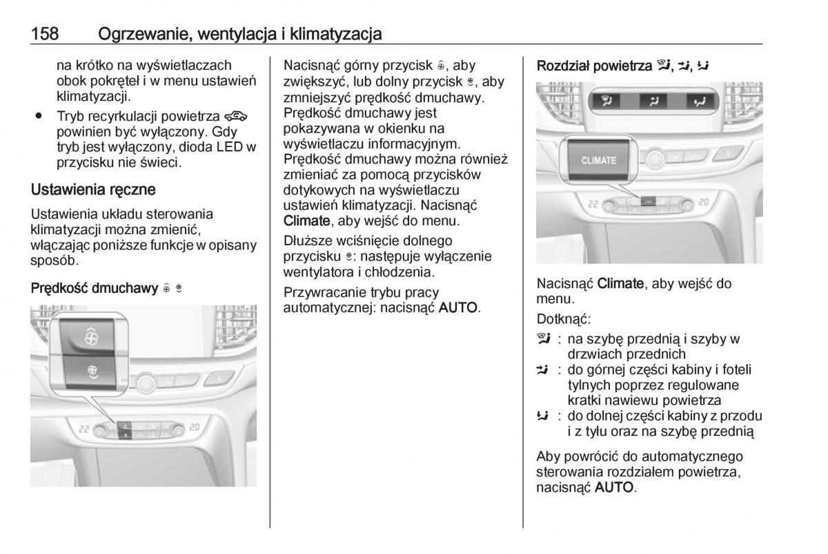 Opel Insignia B instrukcja obslugi / page 160