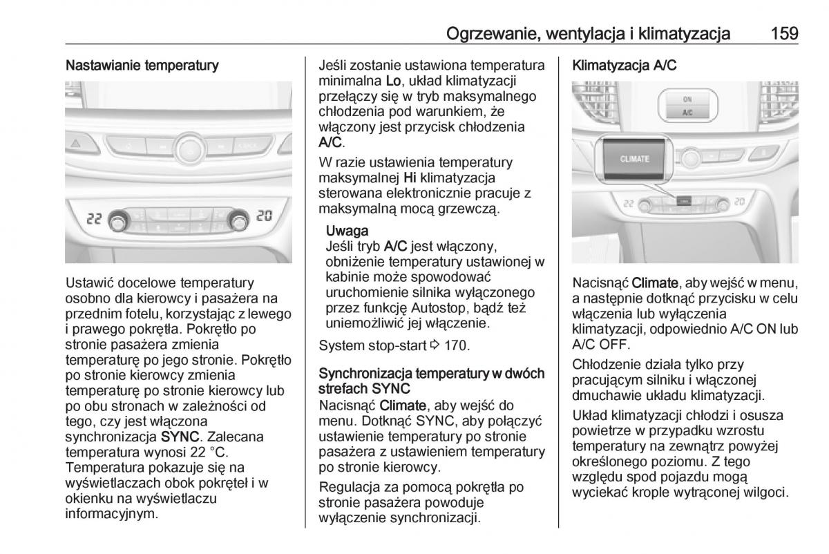 Opel Insignia B instrukcja obslugi / page 161