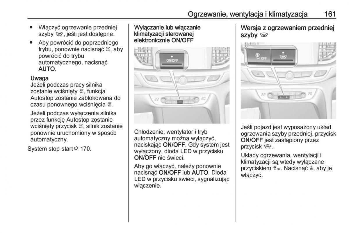 Opel Insignia B instrukcja obslugi / page 163