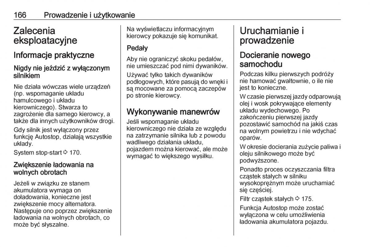 Opel Insignia B instrukcja obslugi / page 168