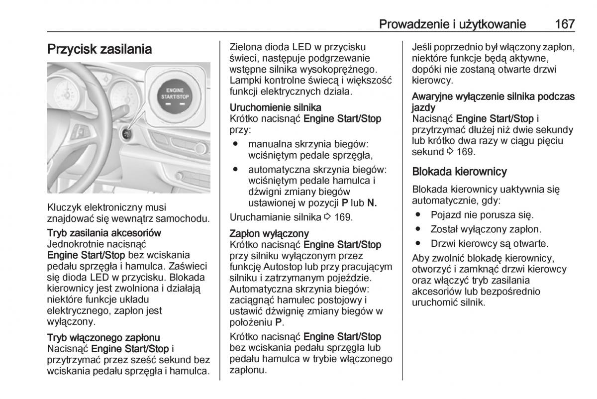 Opel Insignia B instrukcja obslugi / page 169